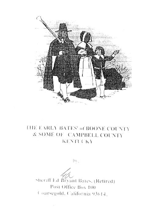 Cover image for The Bates' of Boone (and Campbell) Counties, Kentucky